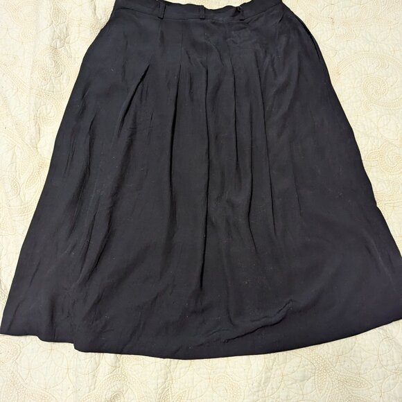 Conrad C. Collection A-Line Midi Skirt Sz. 18 Black - Picture 2 of 10